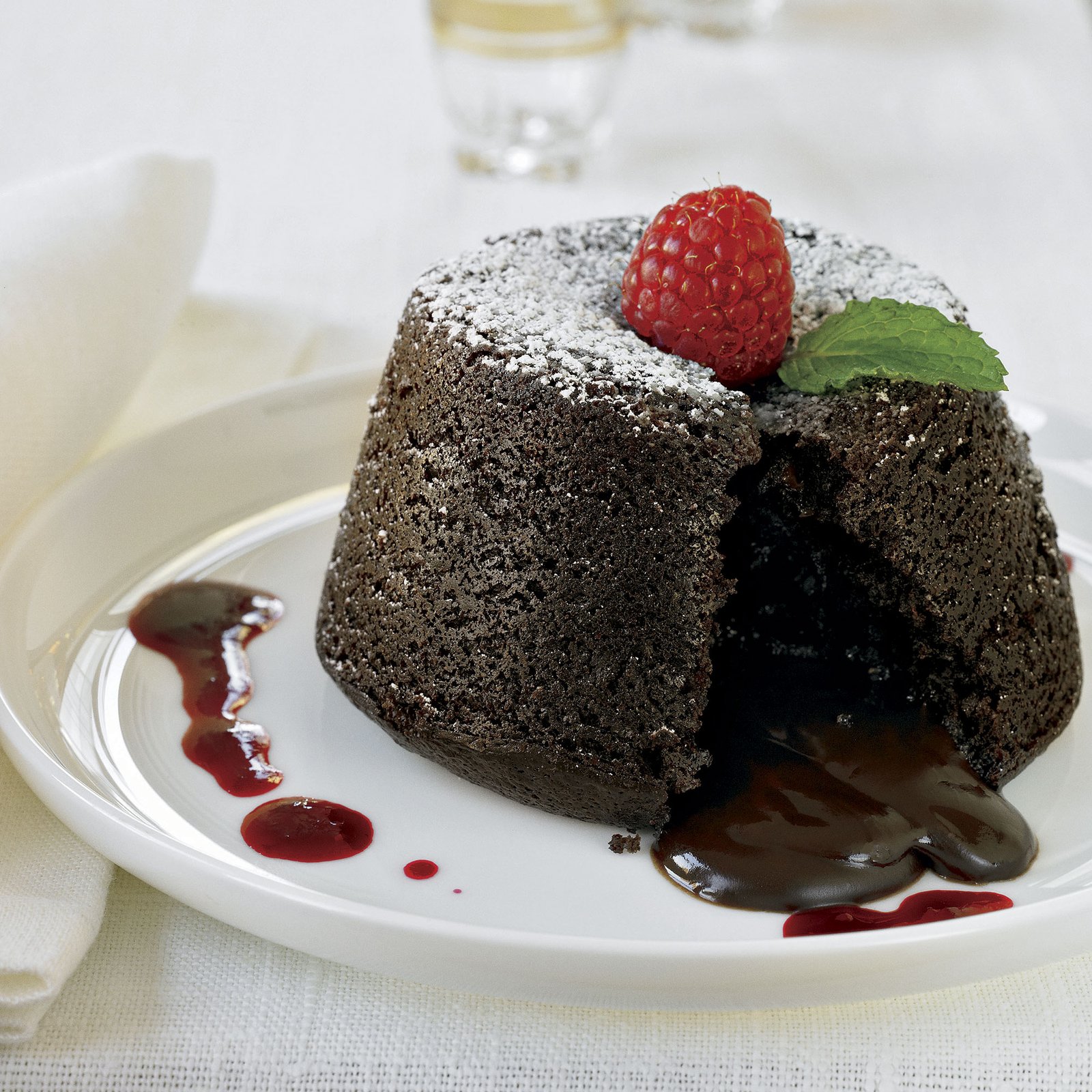 Warm chocolate lava cake